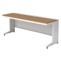 【組立設置込】プラス US-1 平机 幅1800×奥行600×高さ720mm  ミディアムウッド US-186H T2/W4 1台（直送品）