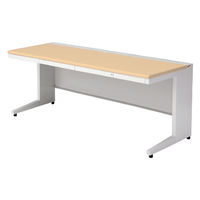 【組立設置込】プラス US-1 平机 幅1800×奥行700×高さ720mm  ホワイトメープル US-187H WM/W4 1台（直送品）