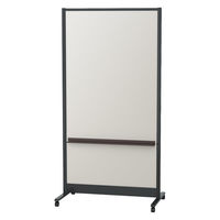 【組立設置込】プラス パーティションホワイトボード グレイッシュ ブラックフレーム ブラウントレイ 1台（直送品）