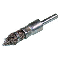 柳瀬 軸付剣先型ブラシ ステンレス BSKS-15 15X30X6X25 1セット(1個×10)（直送品）