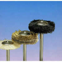 日本精密機械工作 軸付ホイール型ブラシ 硬鋼線 5本 B1418 1箱（直送品）