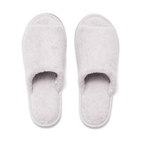 無印良品 洗える綿パイルスリッパ 前あき Ｌ ２５～２７．５ｃｍ用 グレー 良品計画