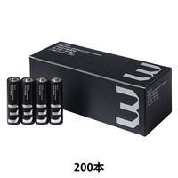 アスクル アルカリ乾電池 プレミアムロング 単3形 単３ 単二 LR6 ブラック 大容量 業務用 1セット（200本） オリジナル
