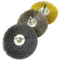 高島産業 軸付ホイールブラシ ホイール型軸付 100x12x38x6x35 SUSー0.25 NWSS-100 1個 591-9023（直送品）