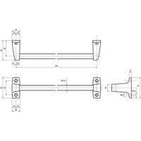 和気産業 WAKI タオル掛け 350mm 610-011 1本 609-5521（直送品）