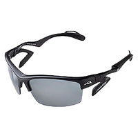 サングラス 鼻パッドがないスポーツサングラスAF-303 C-1ブラックマット偏光グレーレンズ組込みセット AF303C1P（直送品）