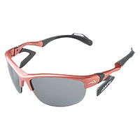 サングラス 鼻パッドがないスポーツサングラスAF-304 C-4ピンク偏光グレーレンズ組込みセット AF304C4P（直送品）