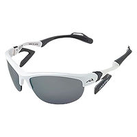 サングラス 鼻パッドがないスポーツサングラスAF-304 C-2ホワイト偏光グレーレンズ組込みセット AF304C2P（直送品）