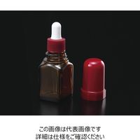 ナリカ スポイトびん(茶色) 120mL 角形 シリコンキャップ付 S75-1177-03 1セット(10セット)（直送品）