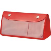 リヒトラブ 抗菌トライアングルペンケース レッド A7942-3 1個