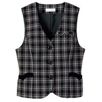 神馬本店 ピンキーチェック ベスト ブラック 13号 SA230V-7-13号 1着（直送品）