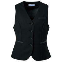 神馬本店 ピンドット　ベスト　ブラック　17号 SA380V-7-17号 1着（直送品）