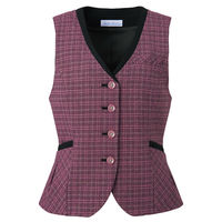 神馬本店 フラッフィチェック　ベスト　ピンク　19号 SA390V-3-19号 1着（直送品）