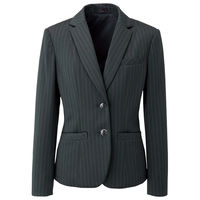 神馬本店 ストライプニットジャケット　グレー　13号 SA410J-2-13号 1着（直送品）