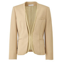 神馬本店 エコツイルニットノーカラージャケット ベージュ 9号 WN51J-6-9号 1着（直送品）