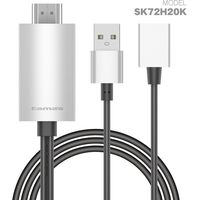 変換ケーブル　2ｍ　USB-A[メス]/USB-A[オス]（給電用）-HDMI[オス] 　TSK72H20K　ブラック　1本　多摩電子工業（直送品）