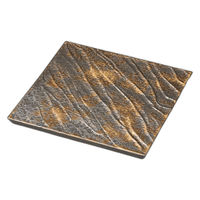 アースモス ブロンズ金彩ソギ彫正角皿(小)(1個入り) tga-05610-460-26 1個（直送品）