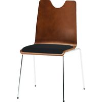 藤沢工業 TOKIO RMHシリーズ リフレッシュチェア 布張り 4本脚 RMH-L4F-S ブラック/ブラウン 1セット（4脚入）（取寄品）