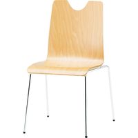 藤沢工業 TOKIO RNHシリーズ リフレッシュチェア 張地なし 4本脚 RNH-N4 ナチュラル 1セット（4脚入）（取寄品）