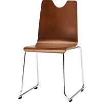 藤沢工業 TOKIO RNHシリーズ リフレッシュチェア 張地なし ループ脚 RNH-L2 ブラウン 1セット（4脚入）（取寄品）