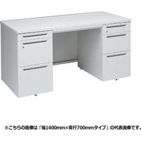 オカムラ アドバンス 両袖机 左右3段 引出し付 標準 幅1600×奥行700×高さ720mm 3V0NAF MK28 1台（直送品）