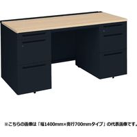 オカムラ アドバンス 両袖机 左右3段 引出し付 標準 幅1600×奥行700×高さ720mm 3V0NAF MK57 1台（直送品）