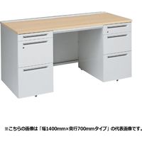 オカムラ アドバンス 両袖机 左右3段 引出し付 標準 幅1600×奥行700×高さ720mm 3V0NAF MK54 1台（直送品）