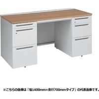 オカムラ アドバンス 両袖机 左右3段 引出し付 標準 幅1600×奥行800×高さ720mm 3V0NBF MK55 1台（直送品）