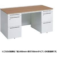 オカムラ アドバンス 両袖机 左右3段 引出し付 標準 幅1600×奥行800×高さ720mm 3V0SBF MK55 1台（直送品）