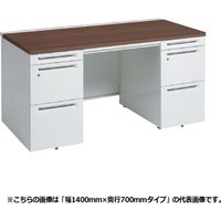 オカムラ アドバンス 両袖机 左右3段 引出し付 標準 幅1600×奥行800×高さ720mm 3V0SBF MK56 1台（直送品）