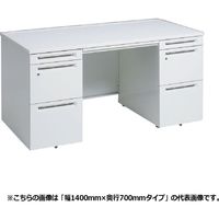 オカムラ アドバンス 両袖机 左右3段 引出し付 標準 幅1600×奥行700×高さ720mm 3V0SAF MK28 1台（直送品）