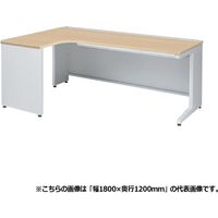 オカムラ アドバンス L型机 左用 引出し付 標準 幅1600×奥行1200×高さ720mm 3VLPAD MK54 1台（直送品）