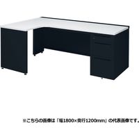 オカムラ アドバンス L型机 左用 3段（B5） 引出し付 標準 幅1800×奥行1200×高さ720mm 3VMPAC MK61 1台（直送品）