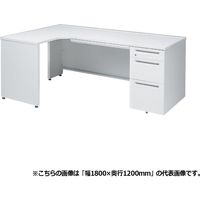 オカムラ アドバンス L型机 左用 3段（B5） 引出し付 標準 幅1800×奥行1200×高さ720mm 3VMPAC MK28 1台（直送品）