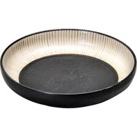 ブルーム 美濃焼 wabi十草深皿黒20.5x4cm 1セット 10枚（1箱（5枚）×2）（直送品）