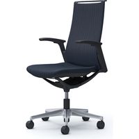 オカムラ モード オフィスチェア ハイバック 可動肘 ヘリンボーンクロス ブラック/ダークブルー CA97BR FWK4 1脚（直送品）