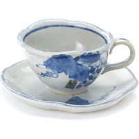 ブルーム 美濃焼 手描きぶどう一客碗皿10.5x10x6cm 1セット 3枚（1箱（1客）×3）（直送品）