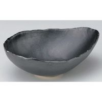 アースモス 美濃焼 楕円鉢 黒マット変形鉢 （3個入）（直送品）
