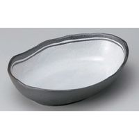 アースモス 美濃焼 楕円鉢 南蛮粉引舟型鉢 （2個入）（直送品）