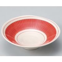 アースモス 有田焼 中鉢 絹十草（赤）平鉢 （2個入）（直送品）