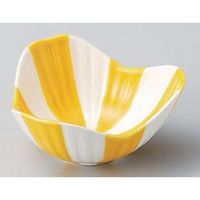 アースモス 美濃焼 小鉢 黄釉塗分割山椒小鉢 （2個入）（直送品）