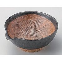 アースモス 美濃焼 小鉢 黒結晶4.0片口すり鉢 （3個入）（直送品）