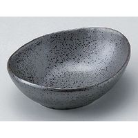 アースモス 美濃焼 小鉢 油滴天目三角小鉢 （10個入）（直送品）