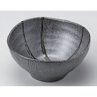 アースモス 美濃焼 小鉢 いぶし黒たたき小鉢 （10個入）（直送品）