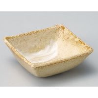 アースモス 美濃焼 小鉢 黄灰釉角小付 （9個入）（直送品）