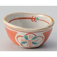 アースモス 美濃焼 小鉢 かすみ野朱巻花紋小鉢（中） （5個入）（直送品）