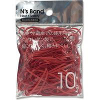 アックスコーポレーション A-NB-R N's Band ゴムバンド レッド 007597691 1セット(1袋×10袋)（直送品）