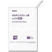 シモジマ スワン HDポリエチレン袋 No.712 紐付 006695712 1セット(200枚入×20袋 合計4000枚)（直送品）