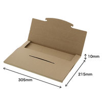 【底面A4】ラクポスBOX 縦215×横305×高さ10mm クラフト 1セット（100枚）HEIKO