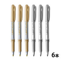 【アウトレット】BIC パーマネントマーカーグリップ 金銀各3本 6本セット S-PMGSASS6 1袋